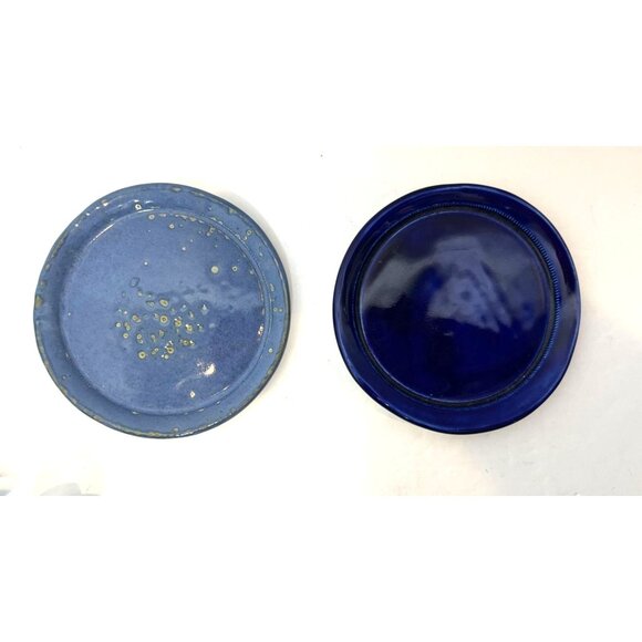 Kazooti Clay Studios Oil & Vinegar Cruet Bottle Set With Corks & Matching Plates - Picture 8 of 10